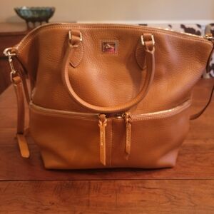 DOONEY & BOURKE ‘DILLEN’ Caramel Pebble Leather  Satchel/Crossbody
